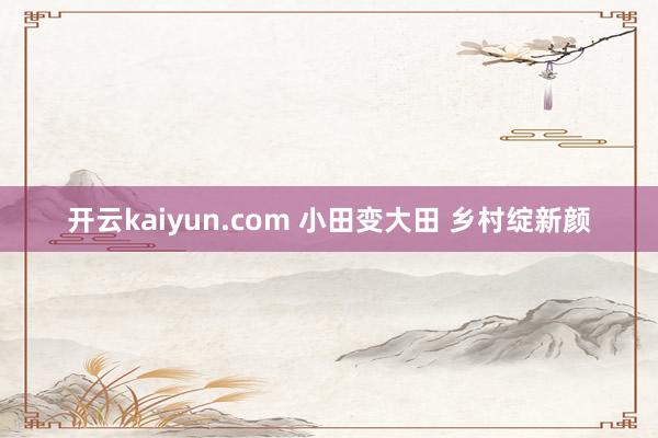 开云kaiyun.com 小田变大田 乡村绽新颜