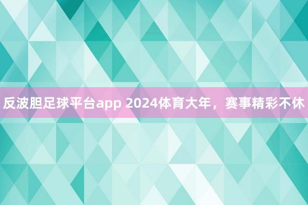 反波胆足球平台app 2024体育大年，赛事精彩不休