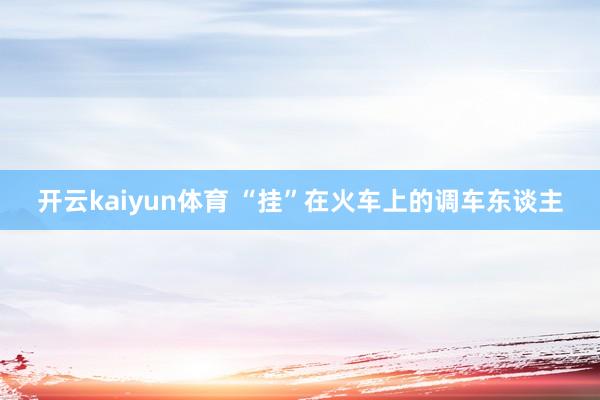 开云kaiyun体育 “挂”在火车上的调车东谈主