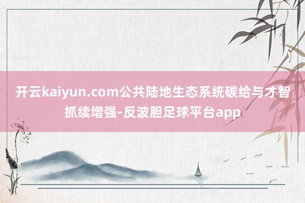 开云kaiyun.com公共陆地生态系统碳给与才智抓续增强-反波胆足球平台app