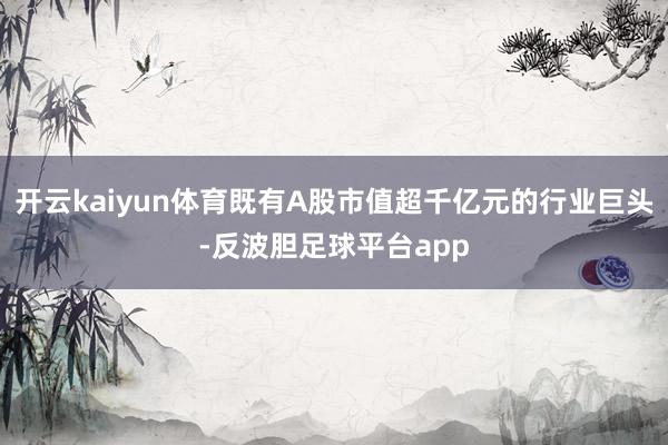 开云kaiyun体育既有A股市值超千亿元的行业巨头-反波胆足球平台app