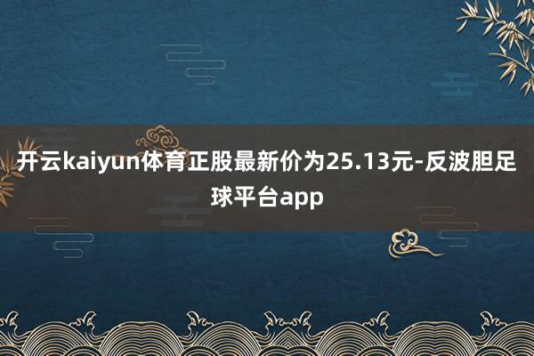 开云kaiyun体育正股最新价为25.13元-反波胆足球平台app