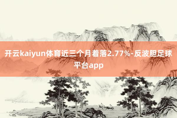 开云kaiyun体育近三个月着落2.77%-反波胆足球平台app