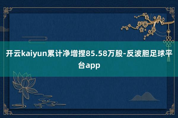 开云kaiyun累计净增捏85.58万股-反波胆足球平台app