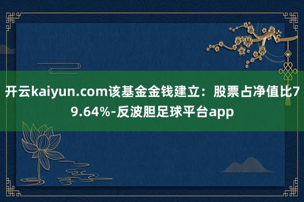 开云kaiyun.com该基金金钱建立：股票占净值比79.64%-反波胆足球平台app