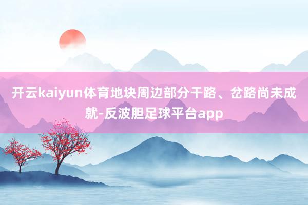 开云kaiyun体育地块周边部分干路、岔路尚未成就-反波胆足球平台app